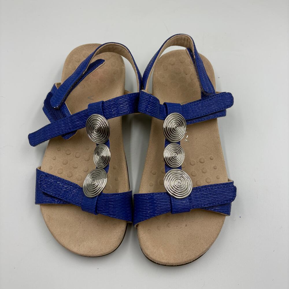 Vionic Blue Ferra Sandals Blue & Silver Medallion 6 37 Shoes